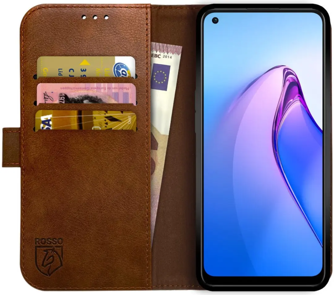 Rosso Element Book Case Wallet Hoesje Geschikt voor Oppo Reno 8