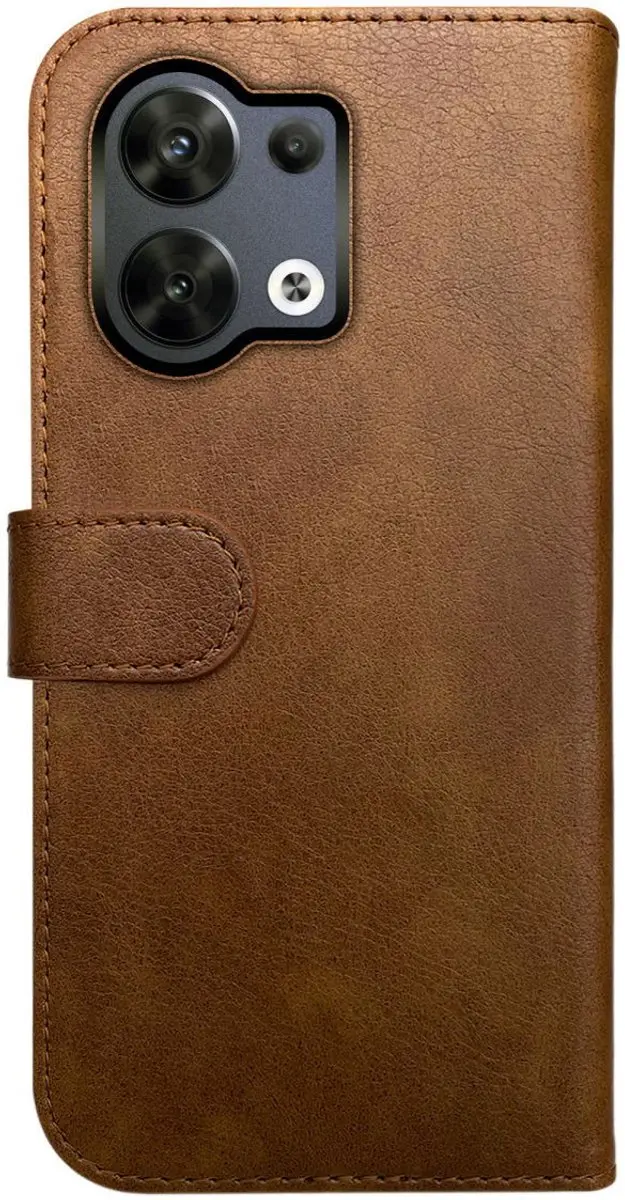 Rosso Element Book Case Wallet Oppo Reno 8 - 3 Pasjes - Bruin