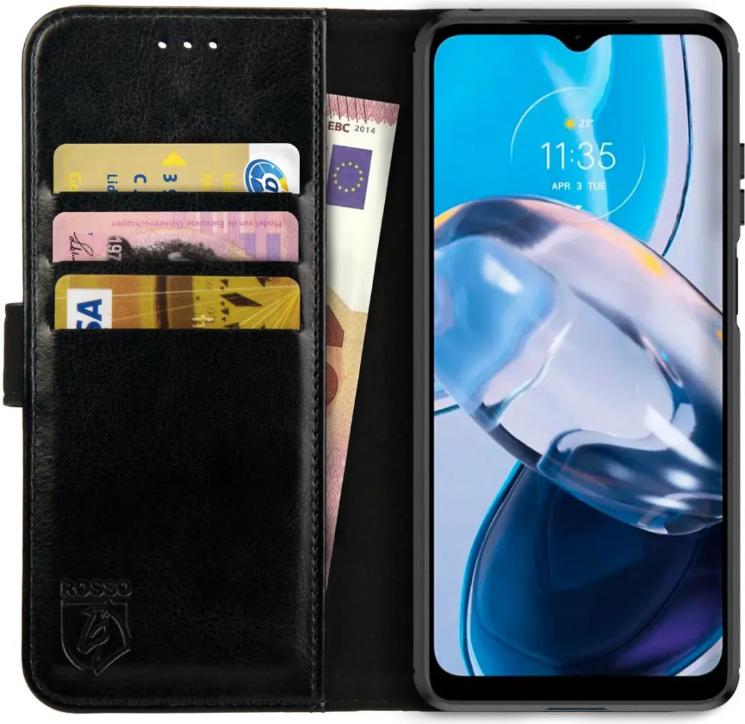 Rosso Element Book Case Wallet Hoesje Geschikt voor Motorola Moto E22 / E22i