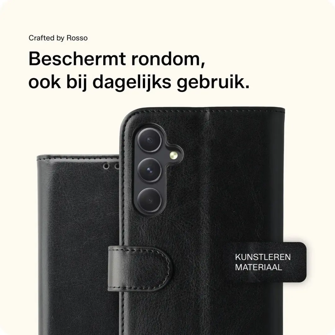 Rosso Element Book Case Wallet Samsung Galaxy A54 - 3 Pasjes - Zwart