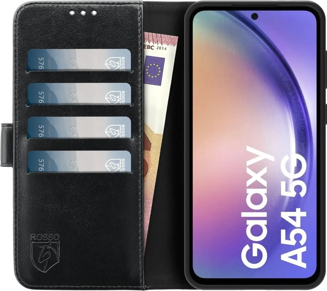 Rosso Element Book Case Wallet Samsung Galaxy A54 - 3 Pasjes - Zwart