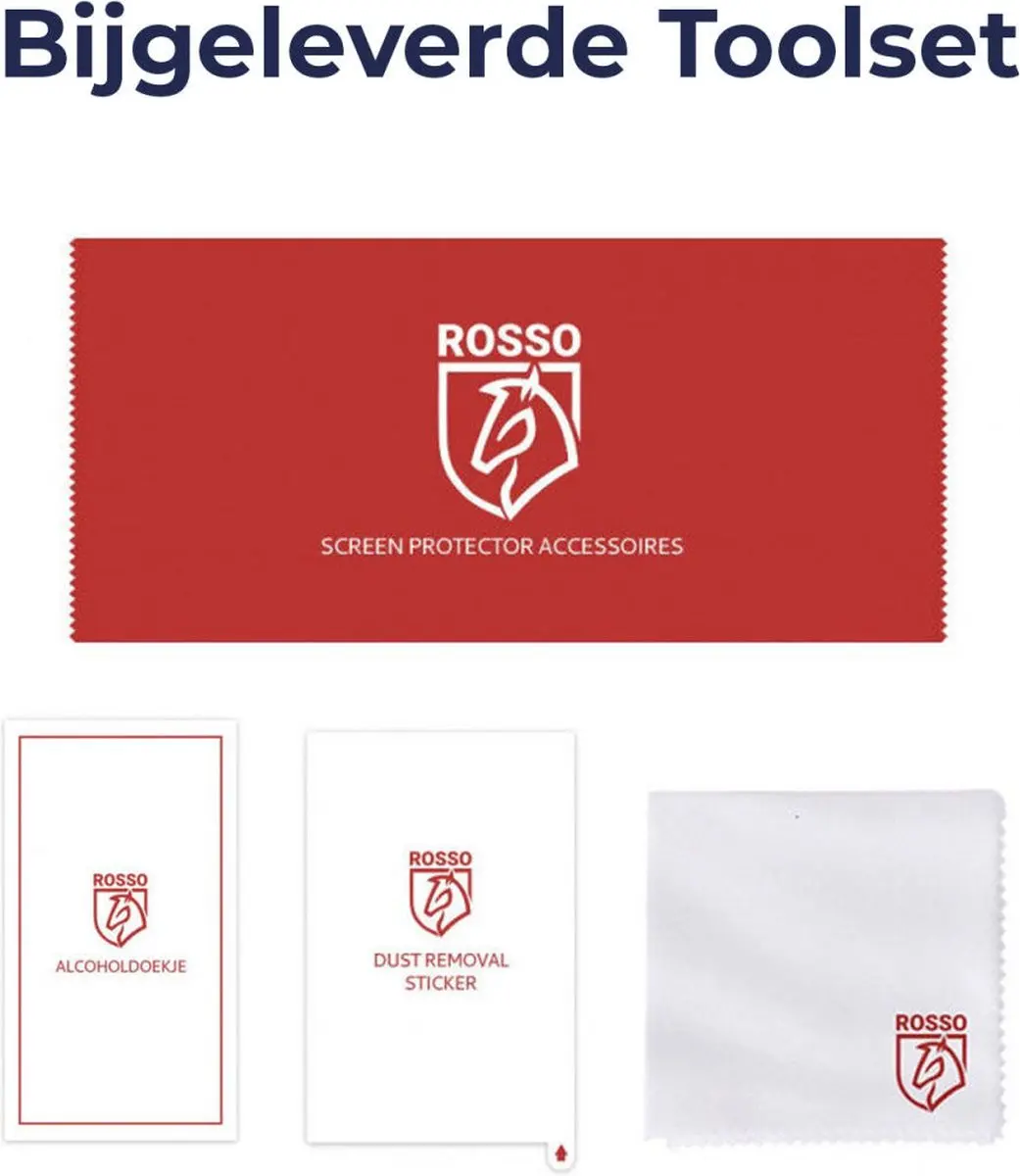 Rosso 147148 Screen Protector - Apple iPad Mini 7/6 - 9H Glas - Transparant/Red