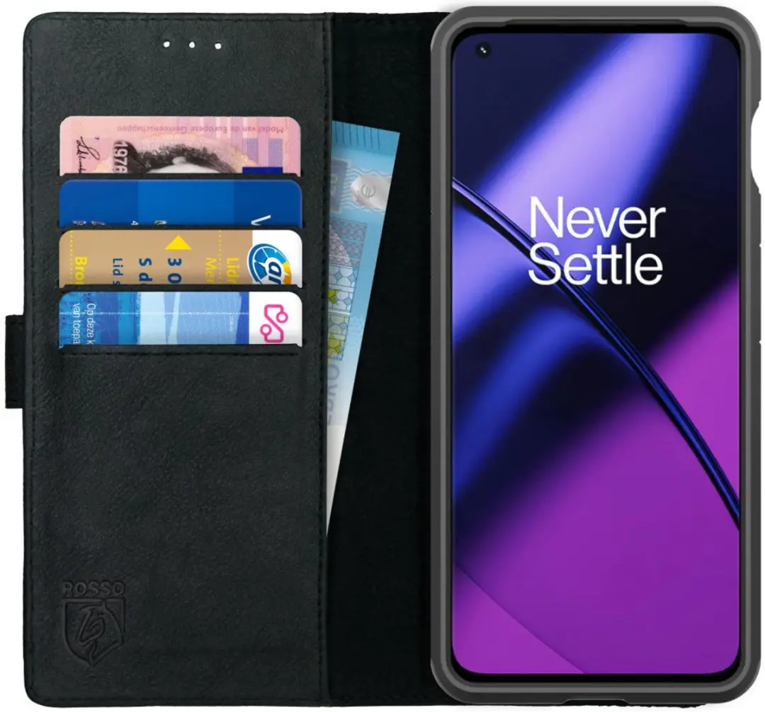 Rosso Deluxe Echt Leer Book Case Hoesje Geschikt voor OnePlus 11