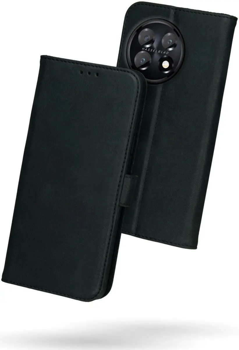 Rosso Deluxe Book Case OnePlus 11 - 3 Pasjes - Zwart