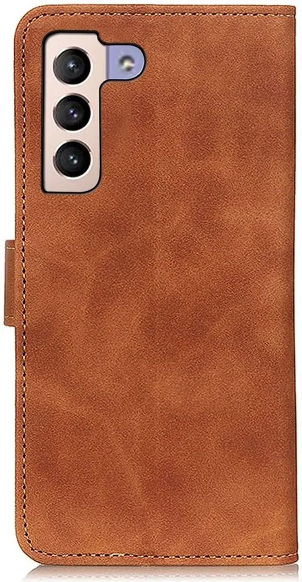 Khazneh Hoesje Retro Wallet Book Case Samsung Galaxy S23 Plus - 2 Pasjes - Bruin