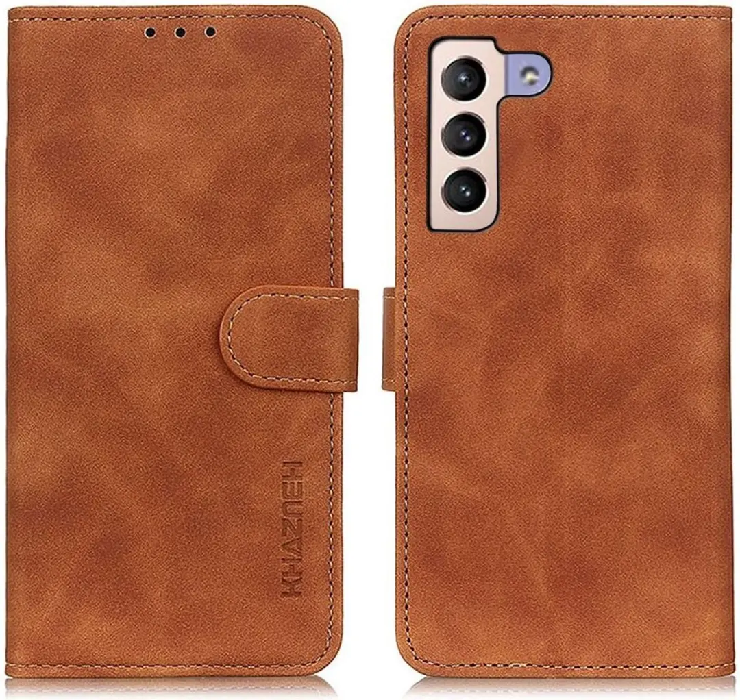 Khazneh Hoesje Retro Wallet Book Case Samsung Galaxy S23 Plus - 2 Pasjes - Bruin