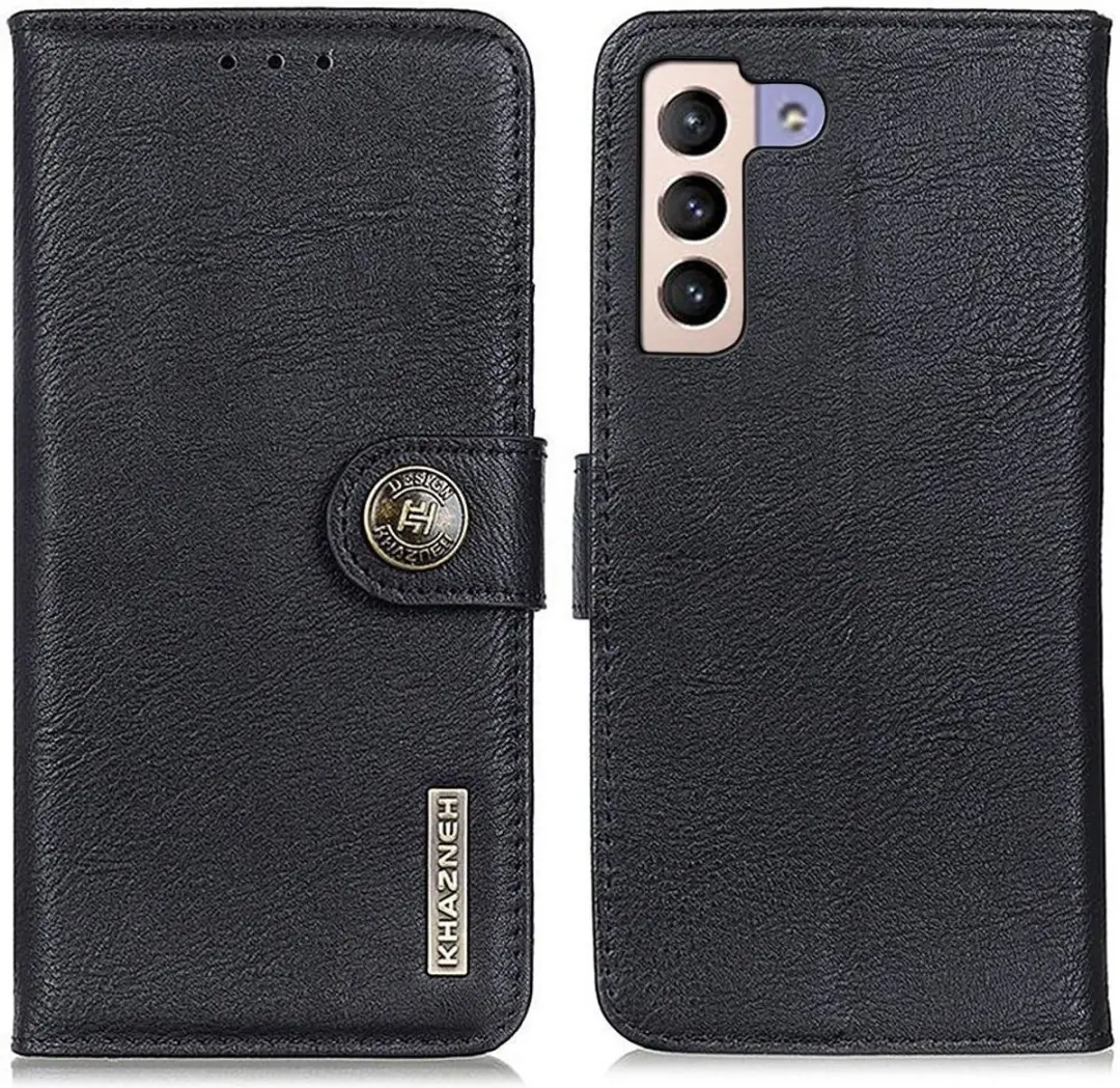 Khazneh Hoesje Book Case Samsung Galaxy S23 Plus - 3 Pasjes - Zwart