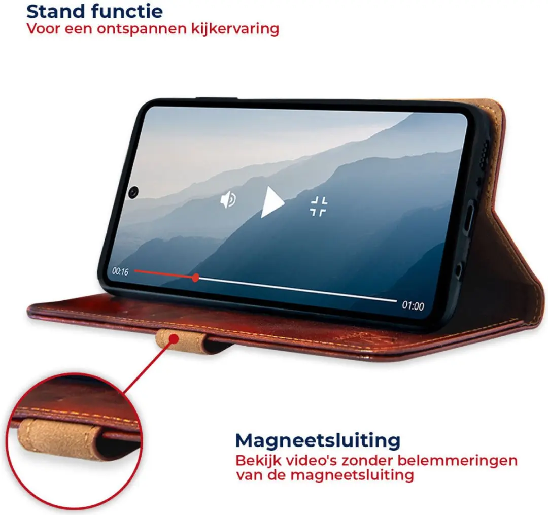 Rosso Element Book Case Wallet Xiaomi 13 Pro - 3 Pasjes - Bruin