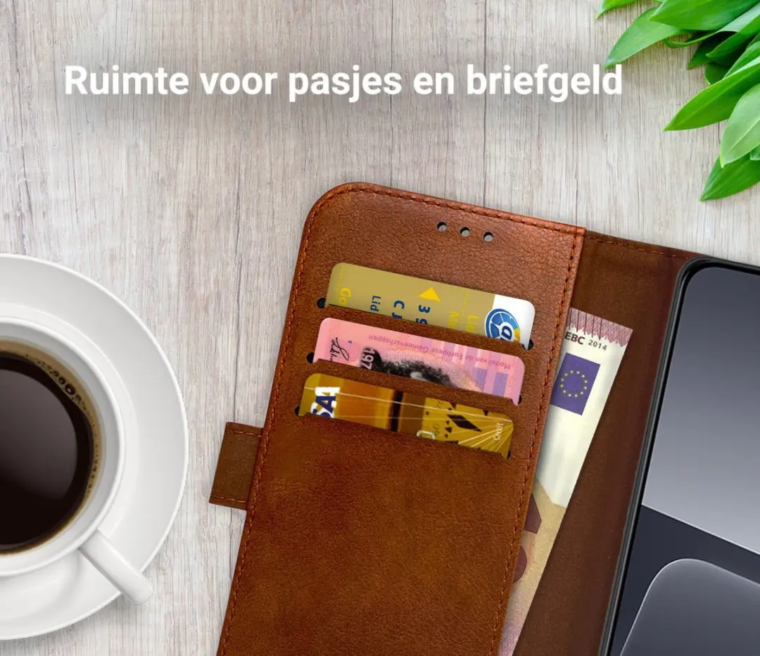 Rosso Element Book Case Wallet Xiaomi 13 Pro - 3 Pasjes - Bruin
