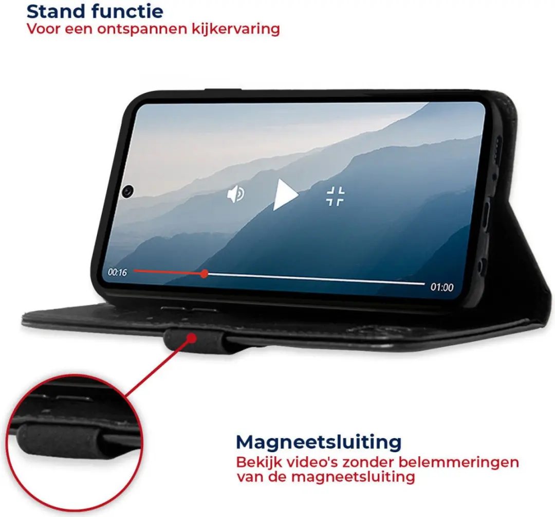 Rosso Element Book Case Wallet Xiaomi 13 - 3 Pasjes - Zwart
