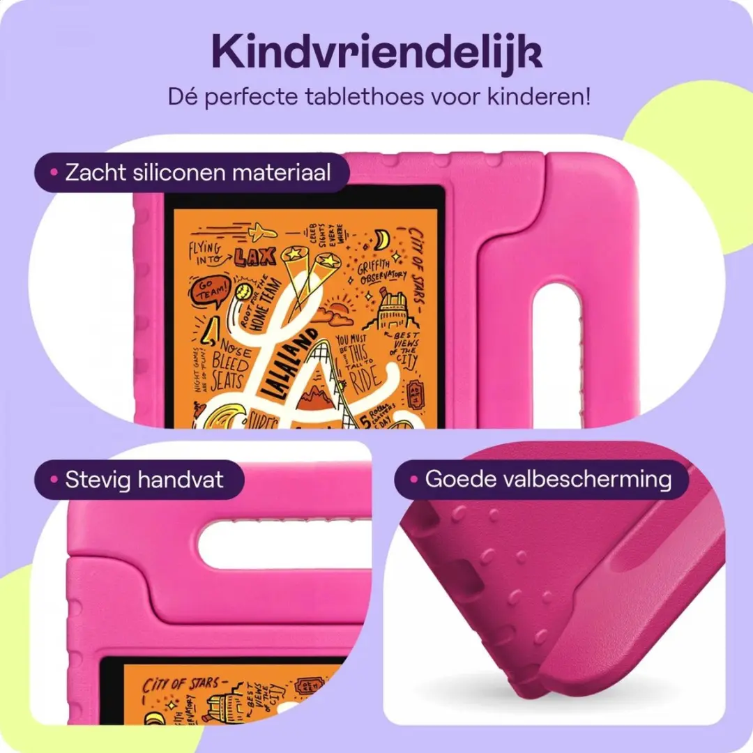 HappyCase Kinder Tablethoes iPad Mini HC-iPad-Mini-Rose - Roze - afbeelding 6 van 6