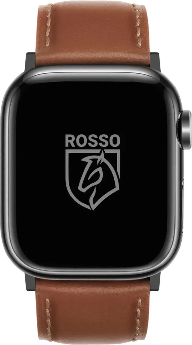 Rosso Deluxe Echt Leer Apple Watch Band - Bruin