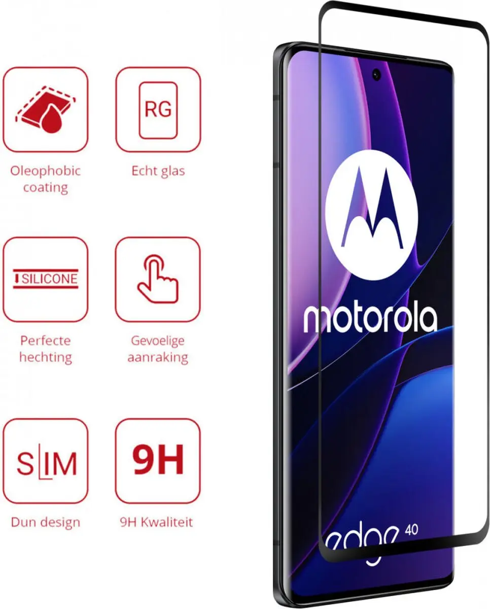 Rosso 9H Tempered Glass Screen Protector Motorola Edge 40