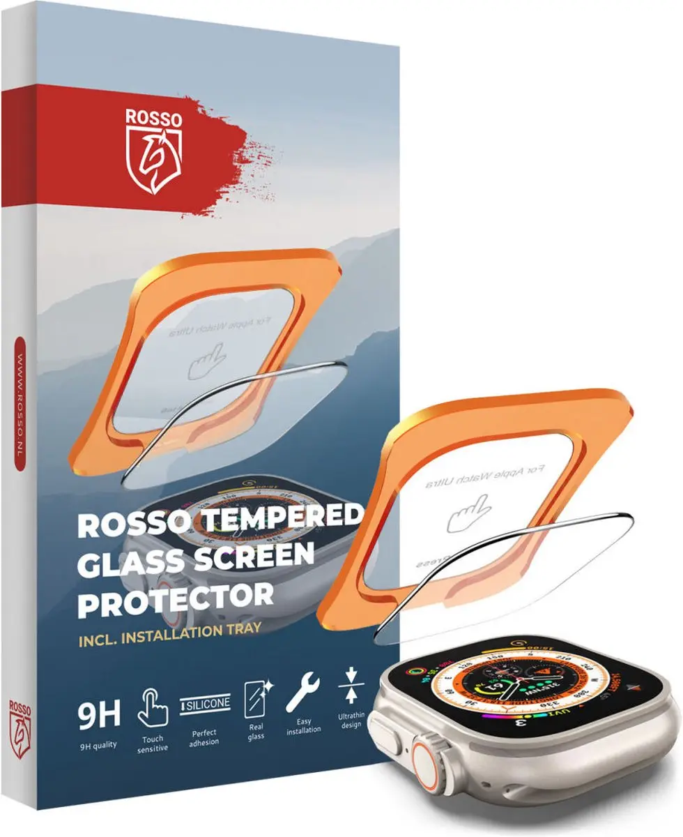 Rosso Screenprotector Geschikt voor Apple Watch Ultra 3/2/1