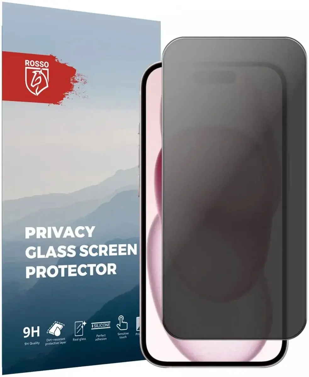 Rosso Privacy Screen Protector Geschikt voor de Apple iPhone 15 Plus