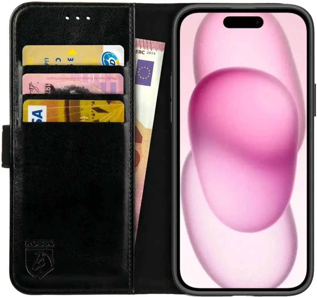 Rosso Element Book Case Wallet Hoesje Geschikt voor Apple iPhone 15 Plus