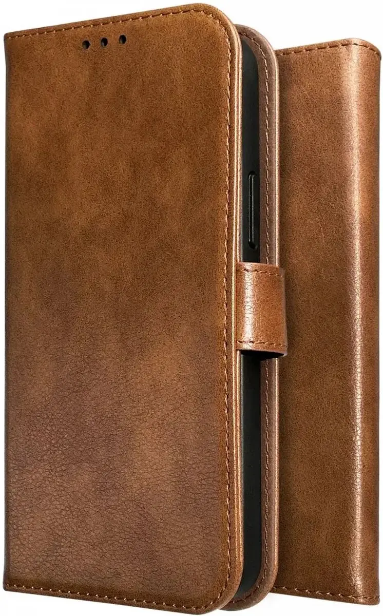 Rosso Element Book Case Wallet iPhone 15 Pro Max - 3 Pasjes - Bruin - afbeelding 6 van 6