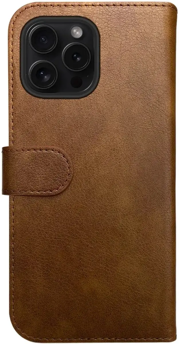 Rosso Element Book Case Wallet iPhone 15 Pro Max - 3 Pasjes - Bruin