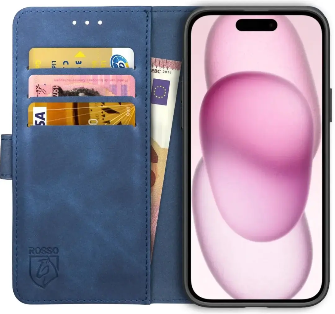 Rosso Element Book Case Wallet Hoesje Geschikt voor Apple iPhone 15 Plus