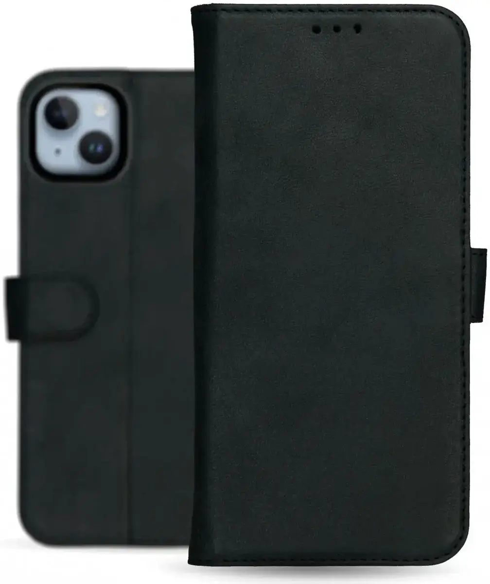 Rosso Deluxe Book Case iPhone 15 - 3 Pasjes - Zwart
