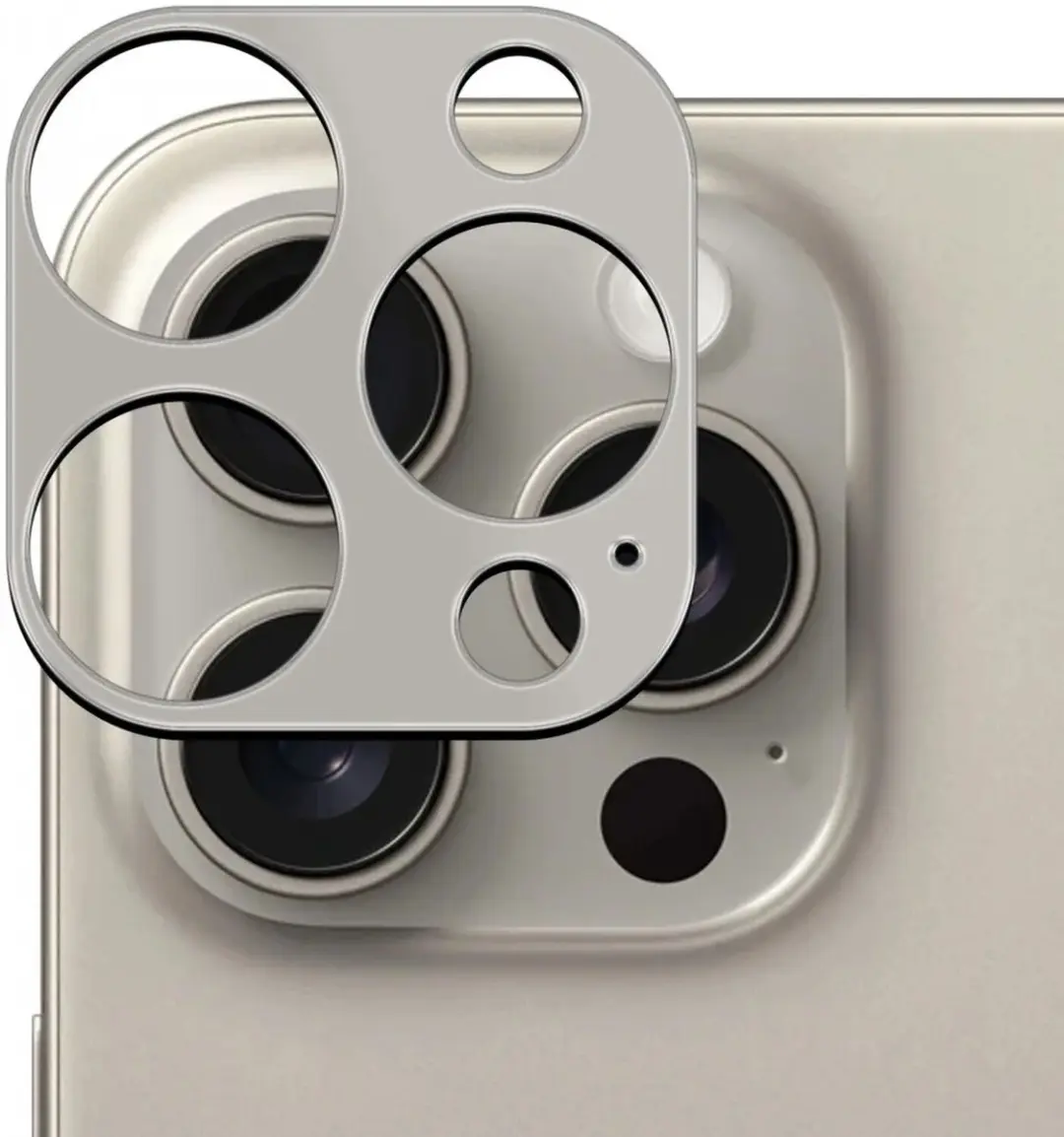 Rosso Camera Lens Protector iPhone 15 Pro/Pro Max - Ultra Dun Glas - Grijs