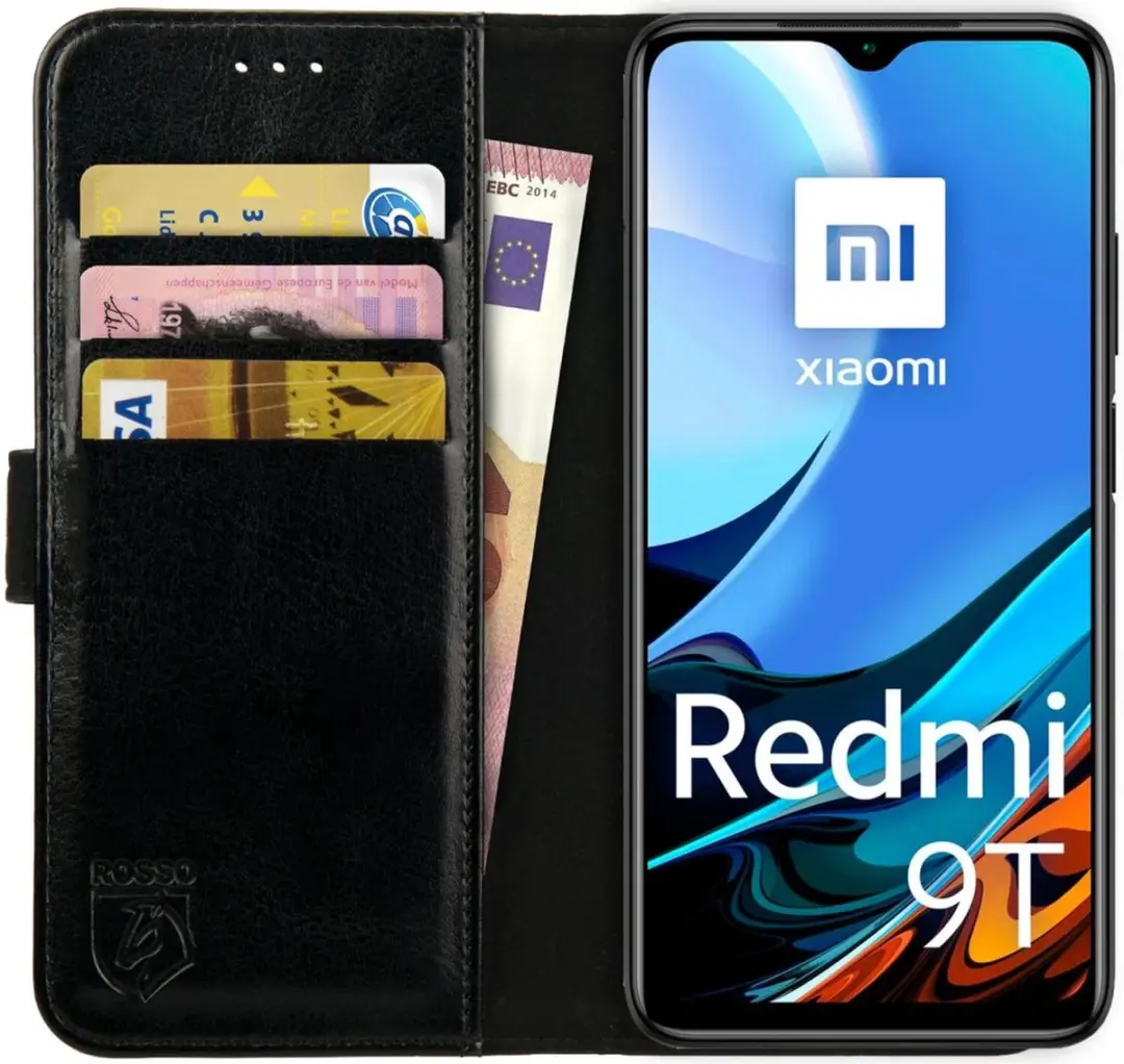 Rosso Element Book Case Wallet Hoesje Geschikt voor Xiaomi Redmi 9T