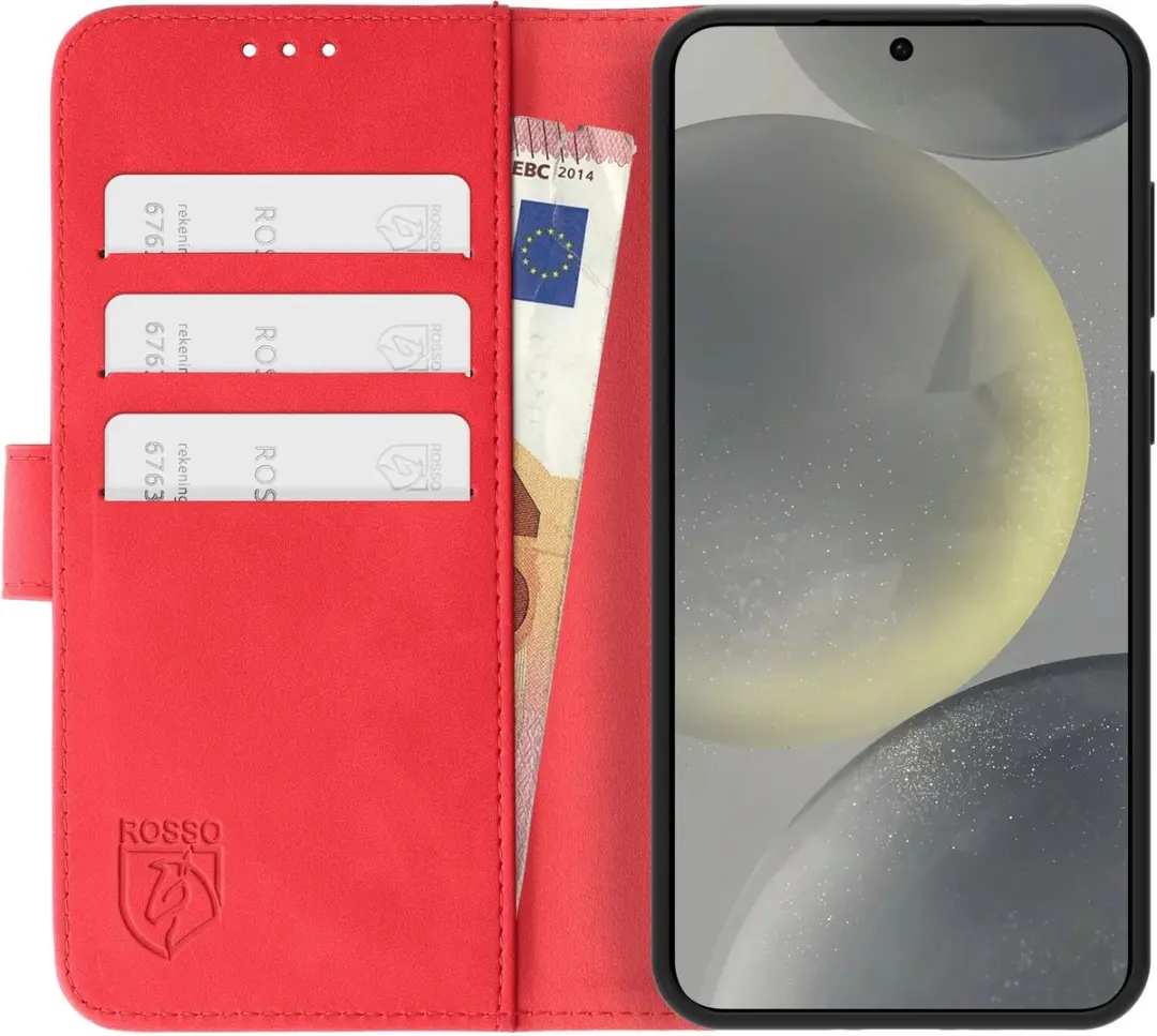 Rosso Element Book Case Wallet S24 - 3 Pasjes - Rood