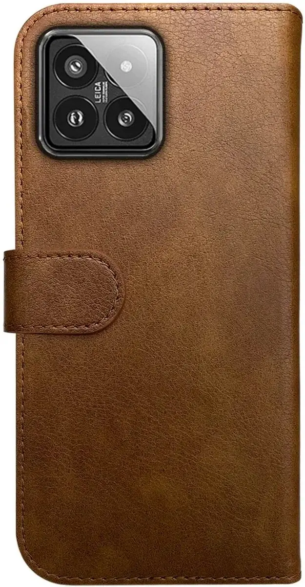 Rosso Element Book Case Wallet Xiaomi 14 - 3 Pasjes - Bruin