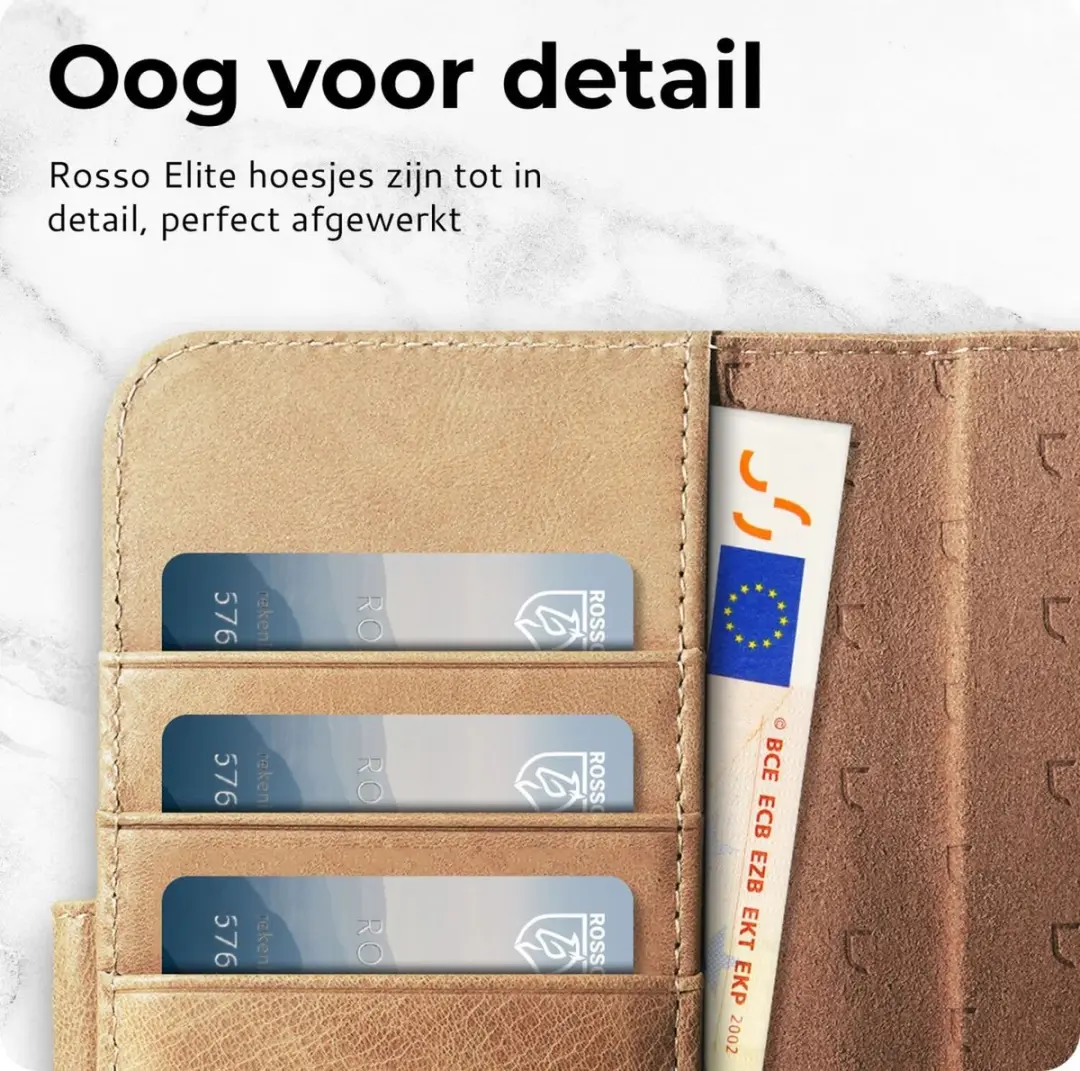 Rosso Elite 183527 Hoesje Samsung Galaxy S23 FE - Lichtbruin