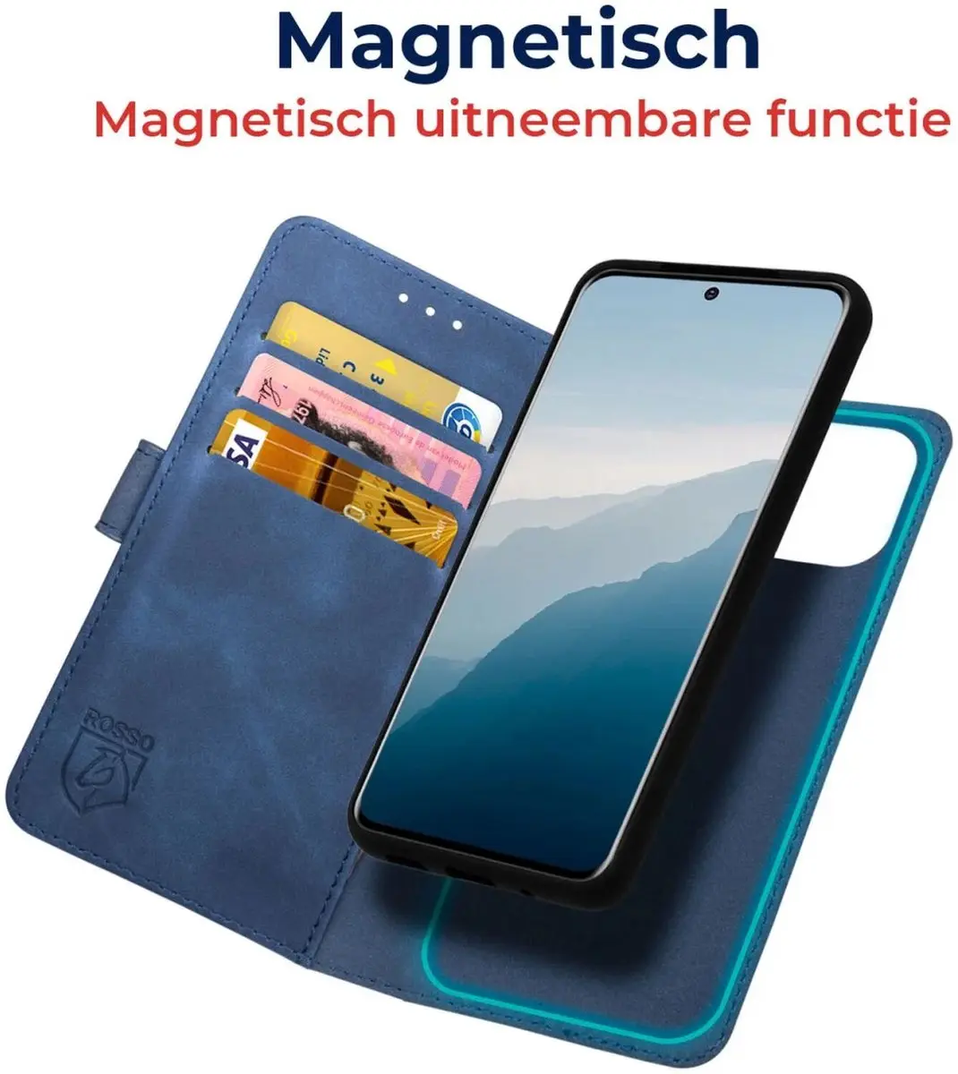 Rosso Element 2-in-1 Hoesje 183929 - Samsung Galaxy A55 - Blauw