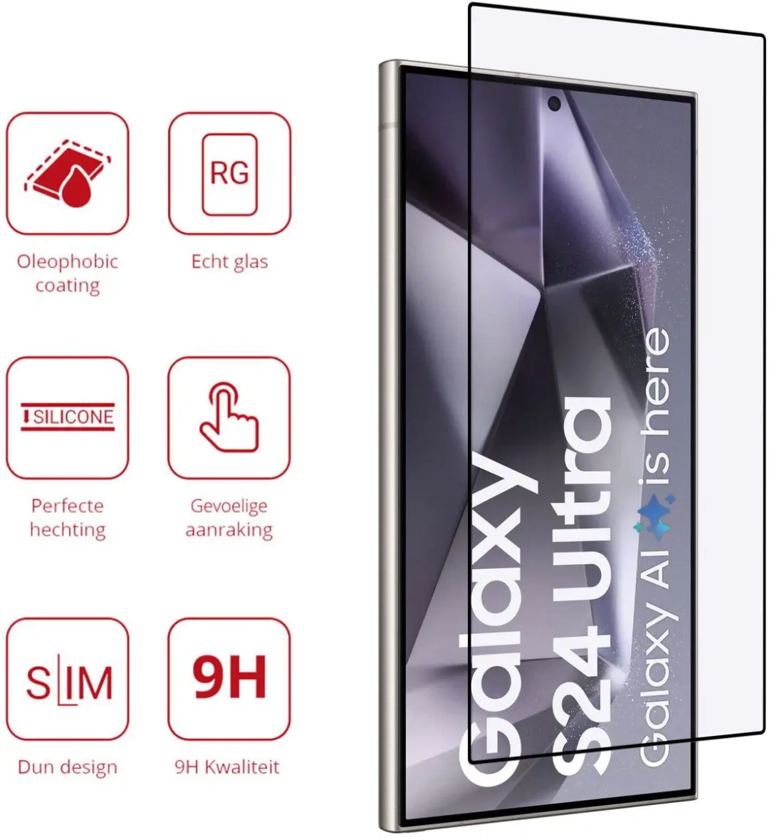 Rosso 9H Tempered Glass Screen Protector Samsung Galaxy S24 Ultra