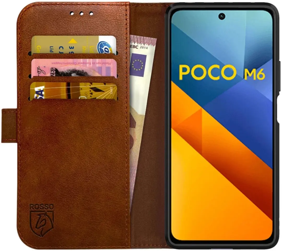 Rosso Element Book Case Wallet Hoesje Geschikt voor Xiaomi Redmi 13 4G / Poco M6
