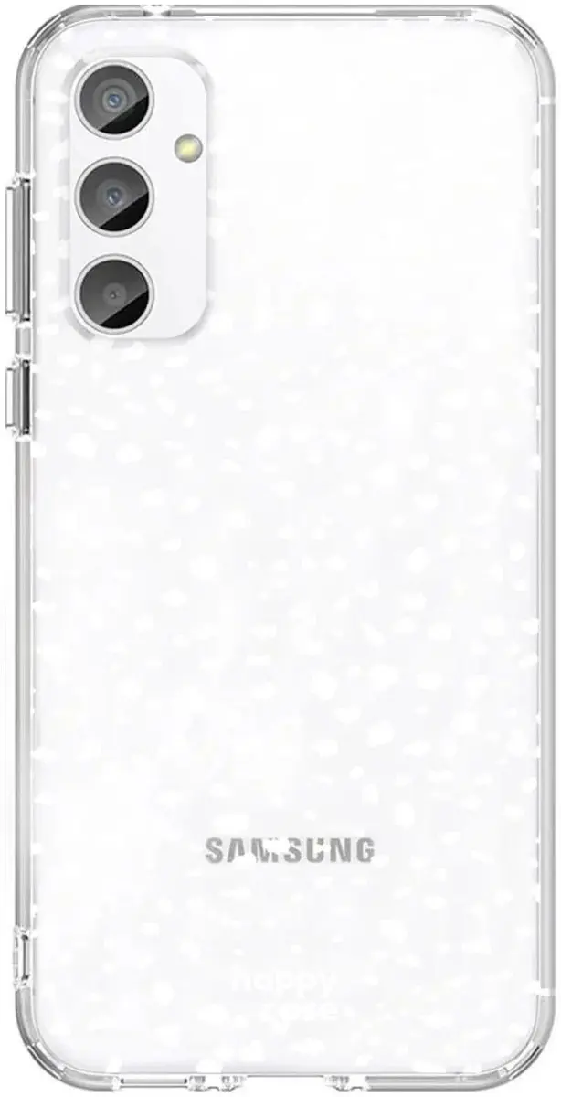 HappyCase Hoesje Samsung Galaxy S23 FE - Transparant Stipjes