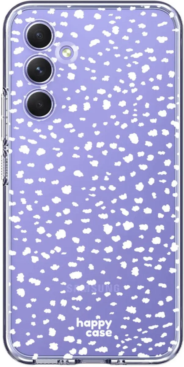 HappyCase Hoesje Samsung Galaxy S23 FE - Transparant Stipjes - afbeelding 6 van 6