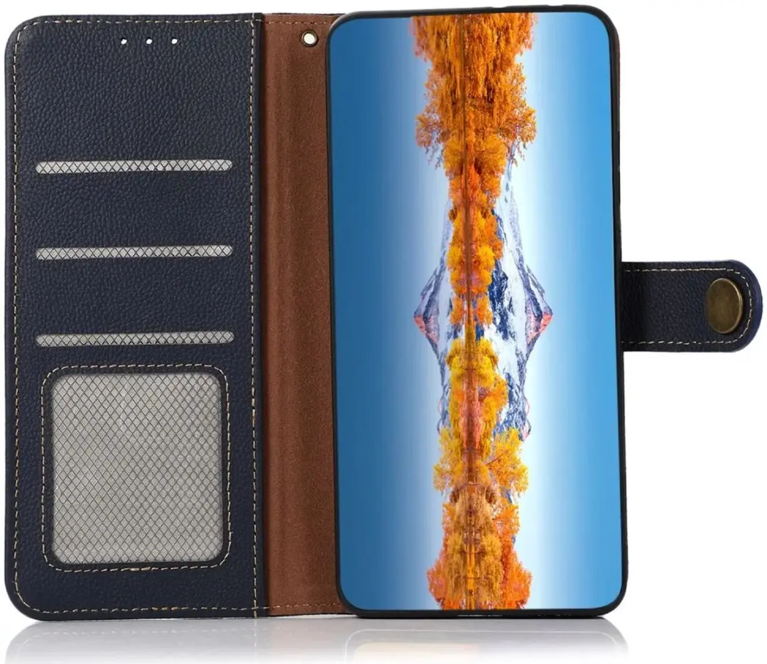 Khazneh RFID Hoesje Samsung S24 Ultra - Blauw - 3 Pasjes