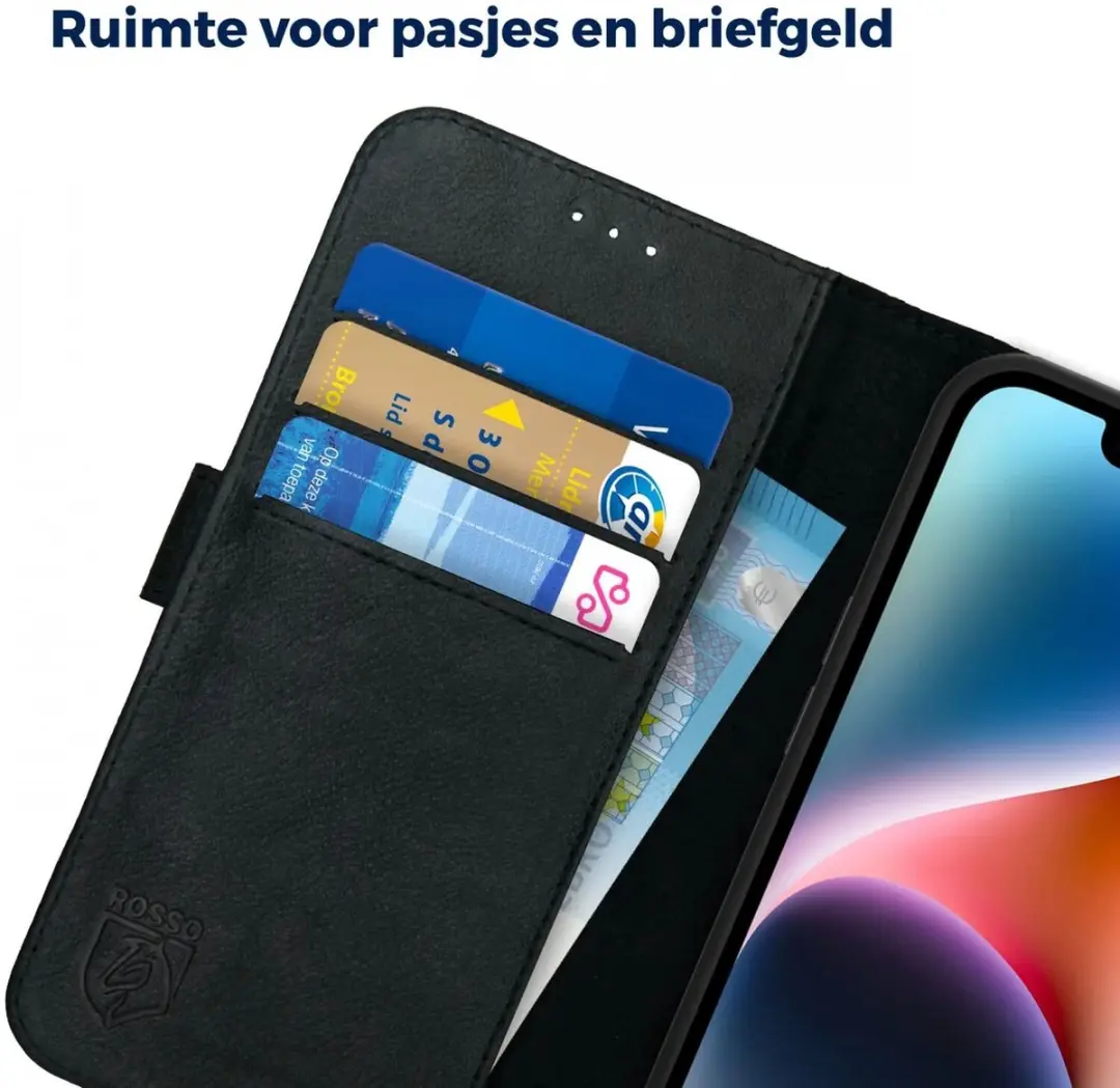 Rosso Deluxe Echt Leer Hoesje Zwart - Samsung Galaxy Z Fold6