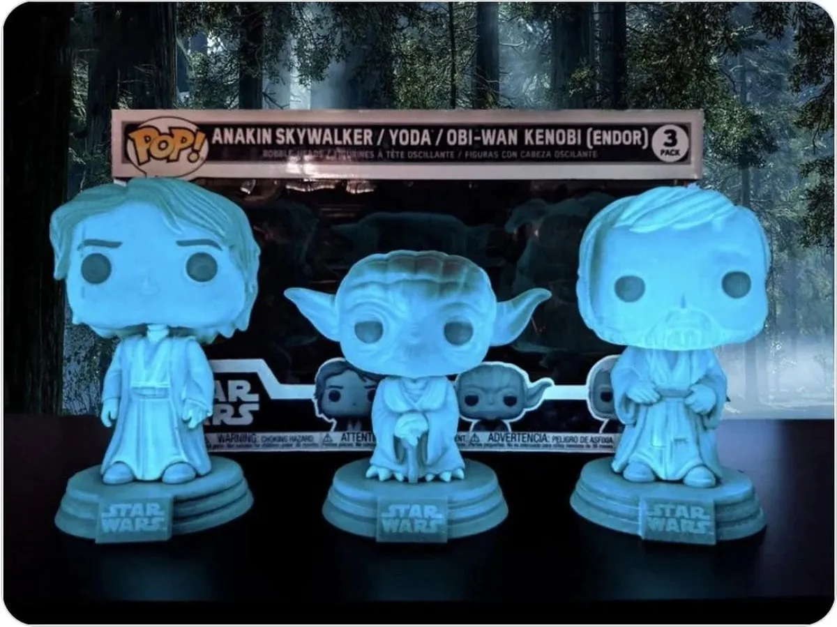 Funko Pop! Star Wars 3-pack Anakin Skywalker & Force Ghosts - afbeelding 2 van 3