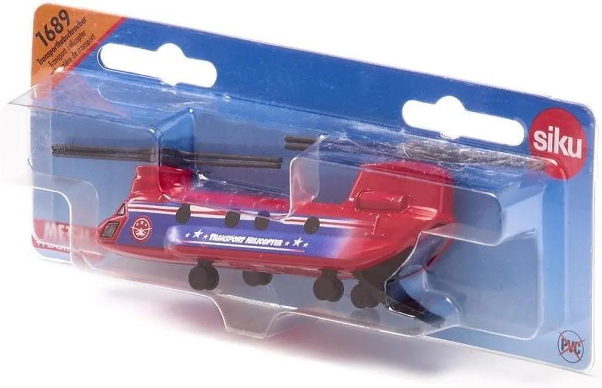 SIKU 1689 Transport Helikopter - Rood - afbeelding 6 van 6