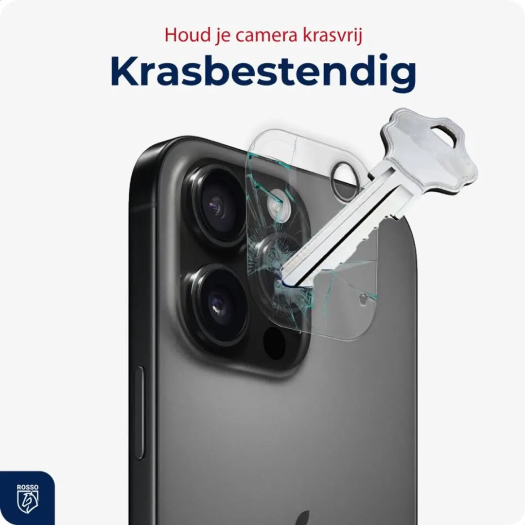 Rosso Camera Protector iPhone 16 Pro/Pro Max - Ultra dun glas - Transparant
