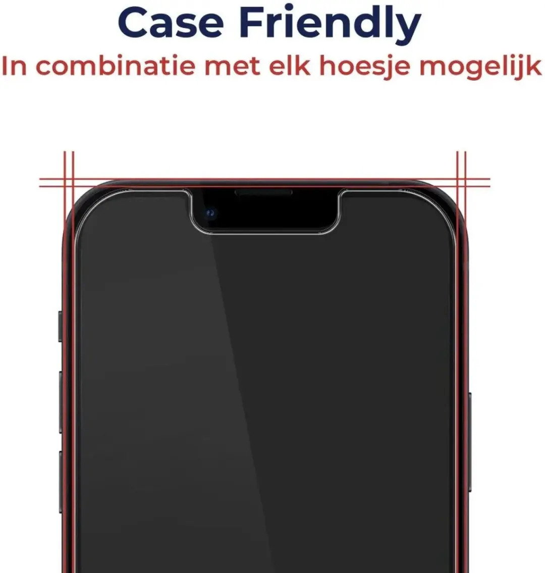 Rosso Privacy Screen Protector iPhone 16 - 9H Glas - Installatietray