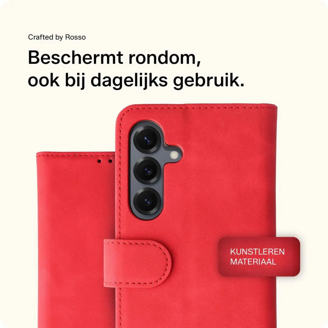 Rosso Element Wallet Book Case 203190 - Samsung Galaxy S25 Plus - Rood