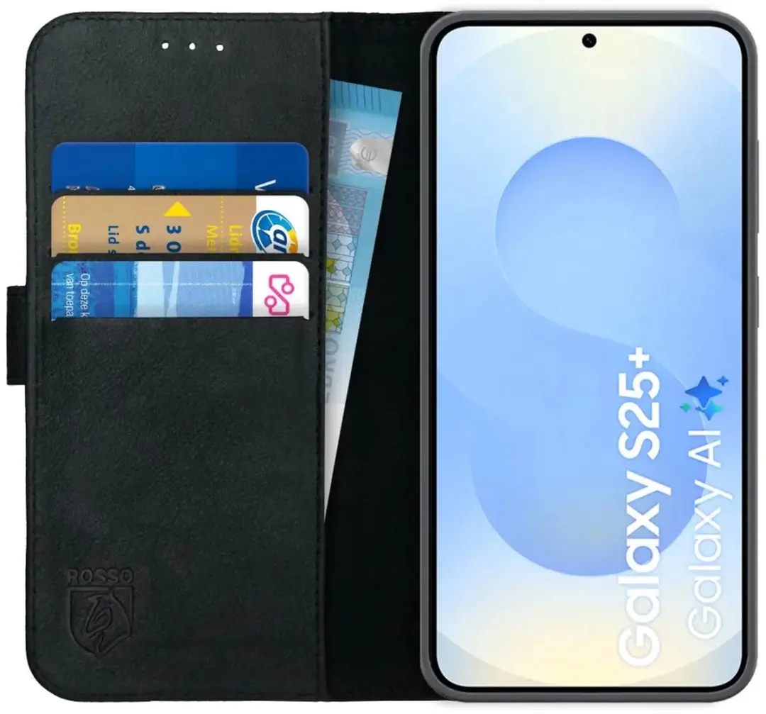 Rosso Deluxe Echt Leer Hoesje Geschikt voor Samsung Galaxy S25 Plus