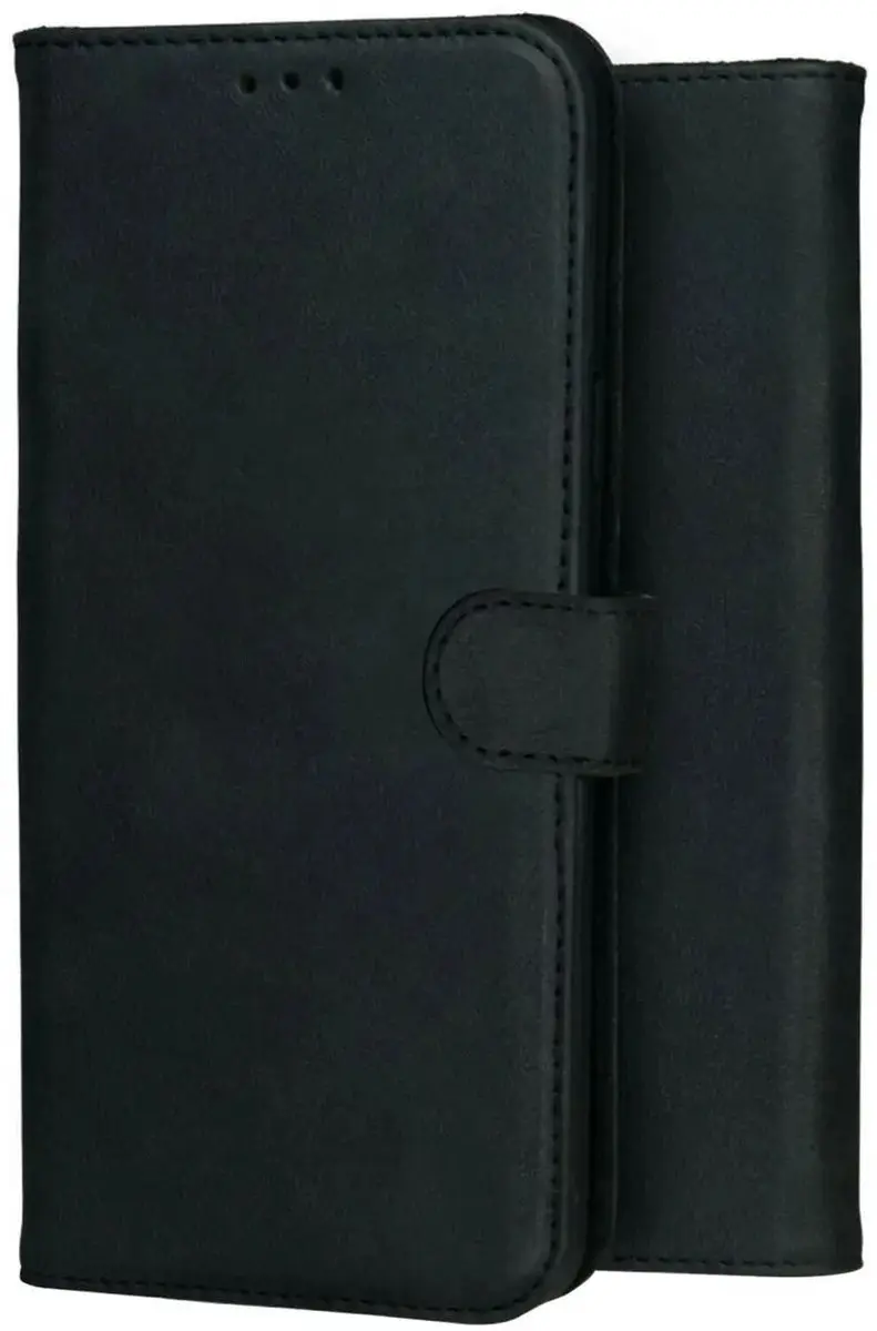 Rosso Deluxe Echt Leer Hoesje Samsung Galaxy S25 Plus - 3 Pasjes - Zwart