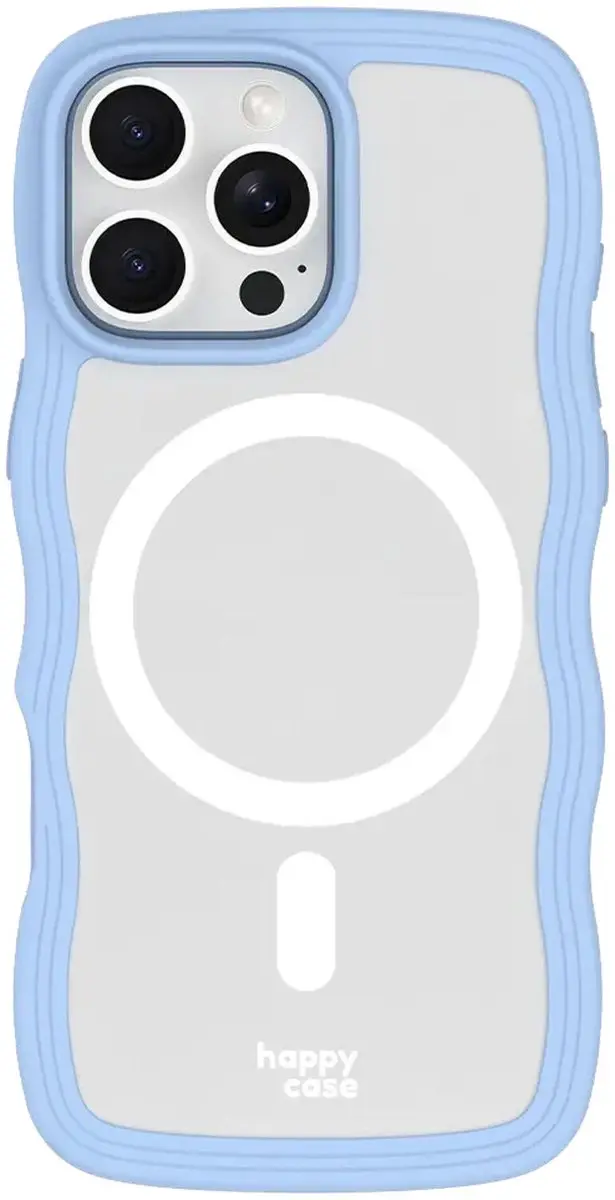 HappyCase Wavy Hoesje iPhone 16 Pro Max - Blauw
