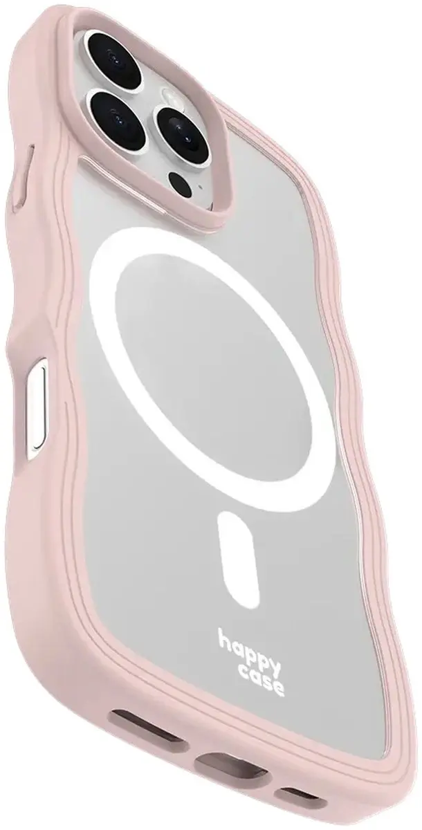 HappyCase Wavy Hoesje iPhone 16 Pro Max - Roze - MagSafe - afbeelding 6 van 6