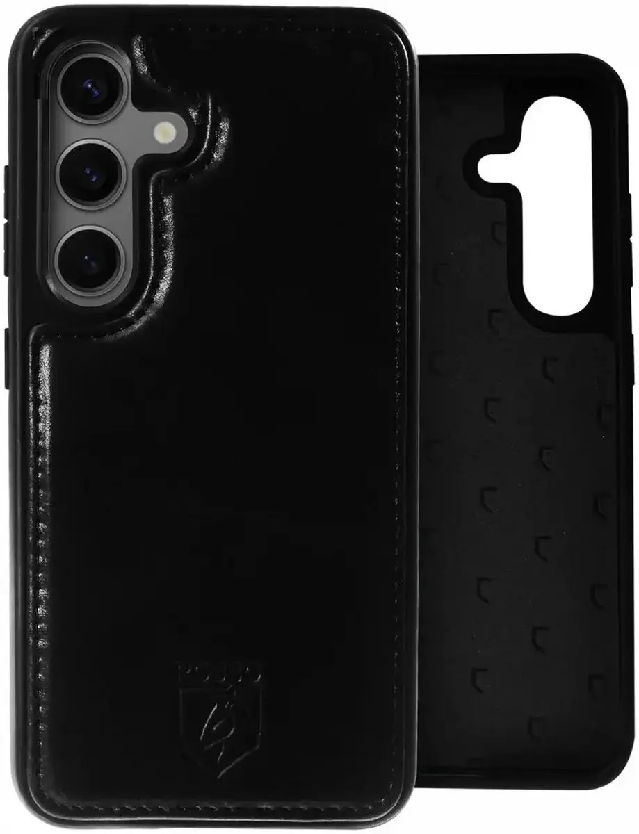 Rosso Elite 203262 Hoesje Samsung Galaxy S25 Plus - MagSafe/Qi2 - Echt Leer - 3 Pasjes - Zwart