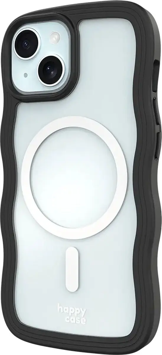 HappyCase Wavy Hoesje iPhone 13/14/15/16/17 - Zwart - afbeelding 6 van 6
