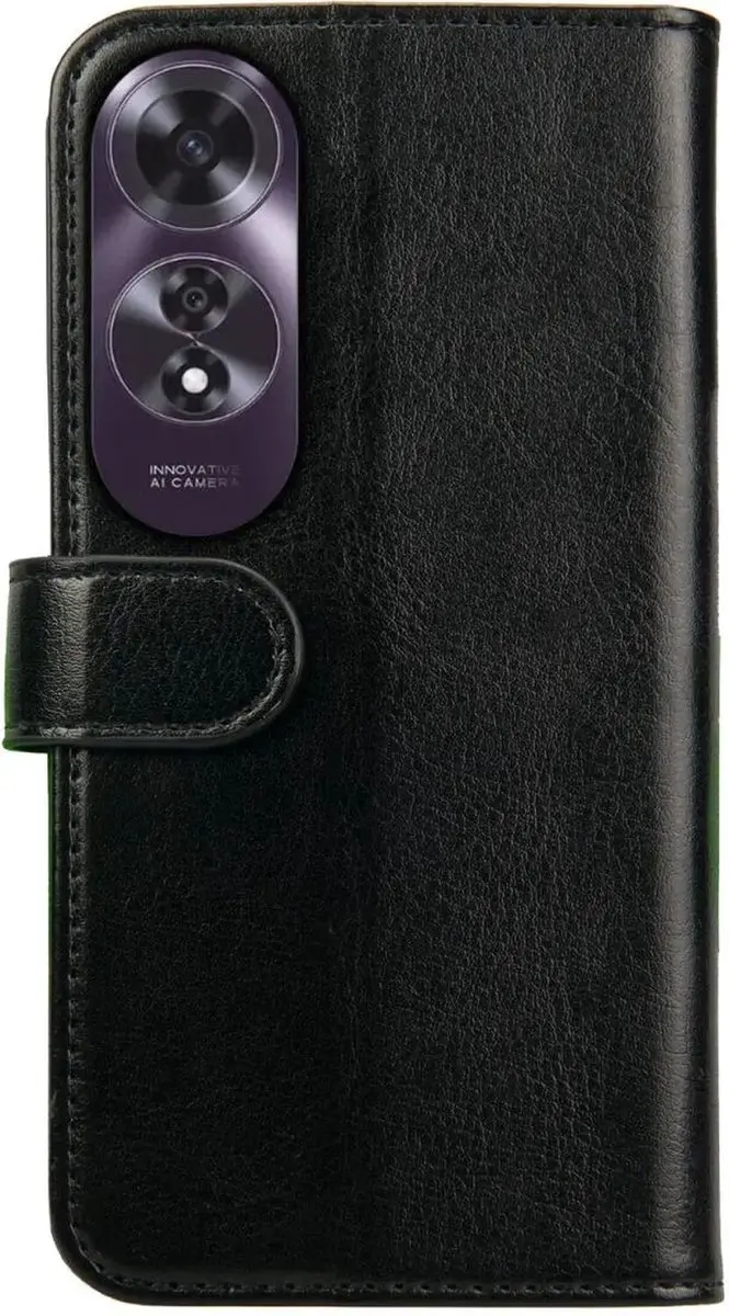 Rosso Element Wallet Book Case Oppo A60 208728 - 3 Pasjes - Zwart