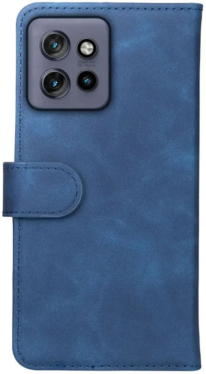 Rosso Element Wallet Book Case Motorola Edge 50 - 3 Pasjes - Blauw