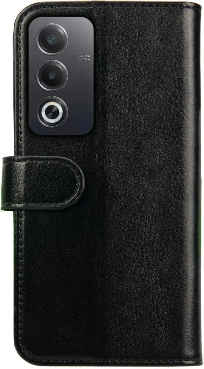 Rosso Element Wallet Book Case Oppo A80 - 3 Pasjes - Zwart